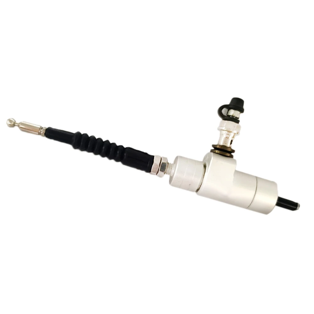 Universal 14mm Motorcycle Hydraulic Hand Clutch Master Cylinder Rod System Performance Efficient Transfer Pump Silver