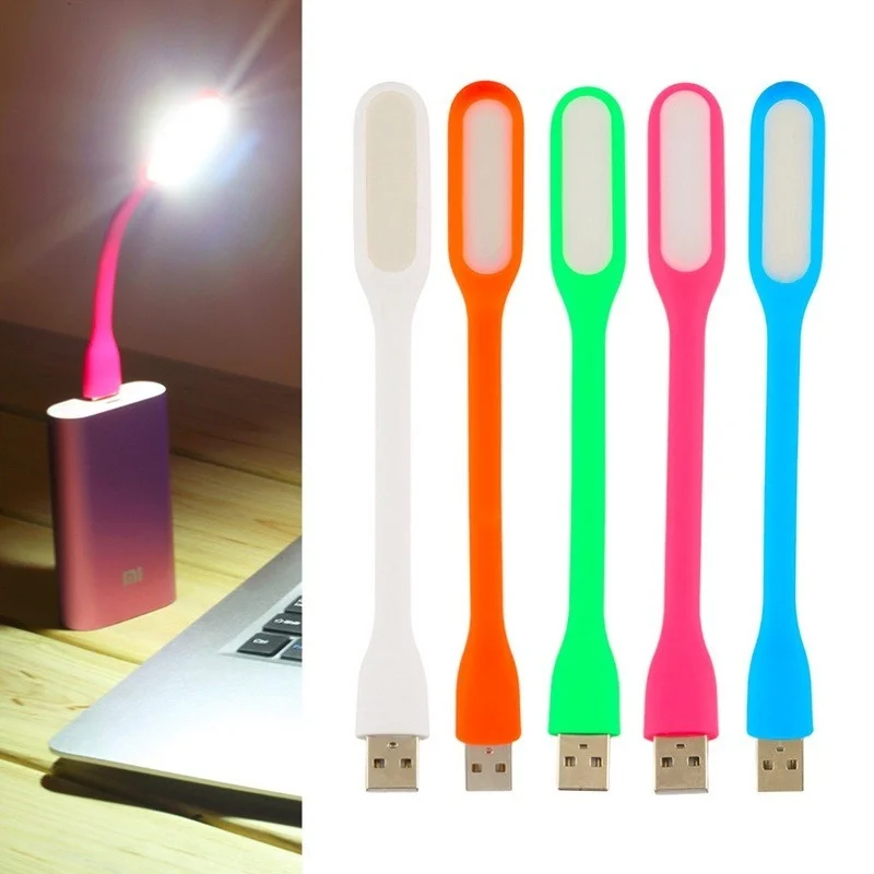 1PC lampada flessibile a LED USB Mini lampada da campeggio portatile caricabatterie gadget lampada da tavolo per Computer Notebook protezione degli occhi luce
