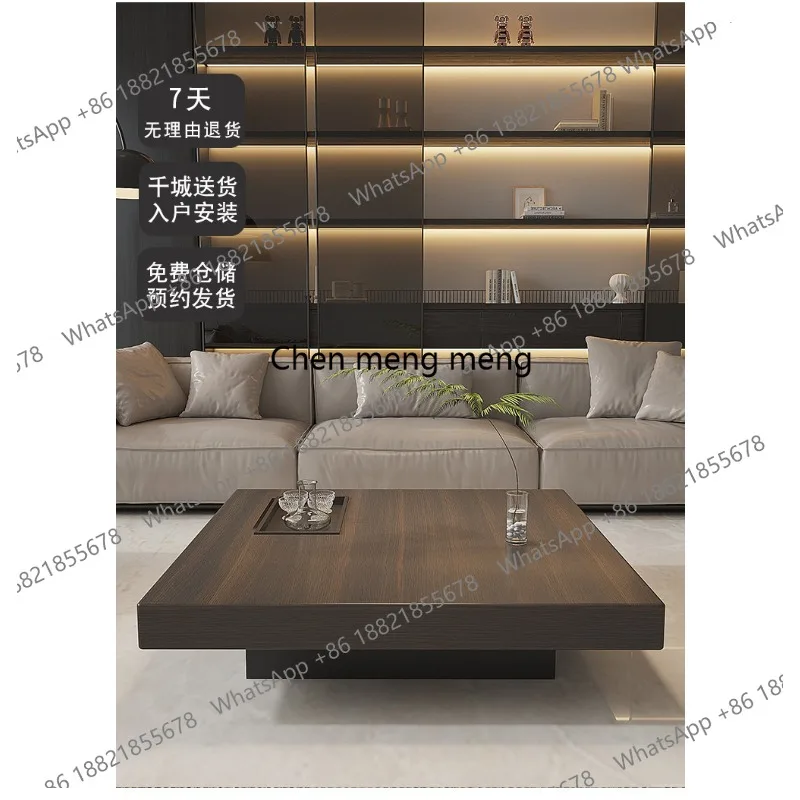 Italian minimalist light luxury solid wood coffee table household living room modern simple suspended coffee table