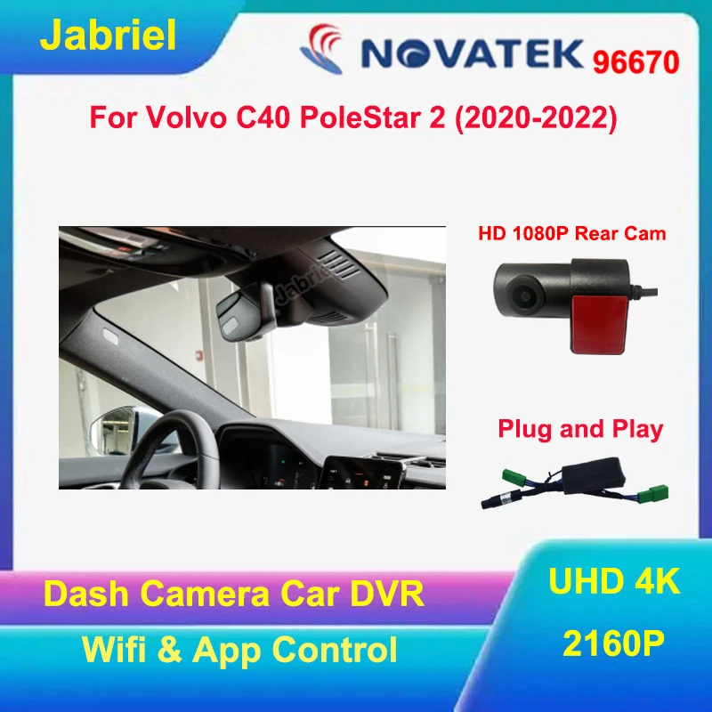 

4K 2160P UHD Dash Cam For PoleStar 2 2020 2021 2022 Car DVR 2020 2021 2022 For Volvo C40 PoleStar 2 High quality Video Recorde