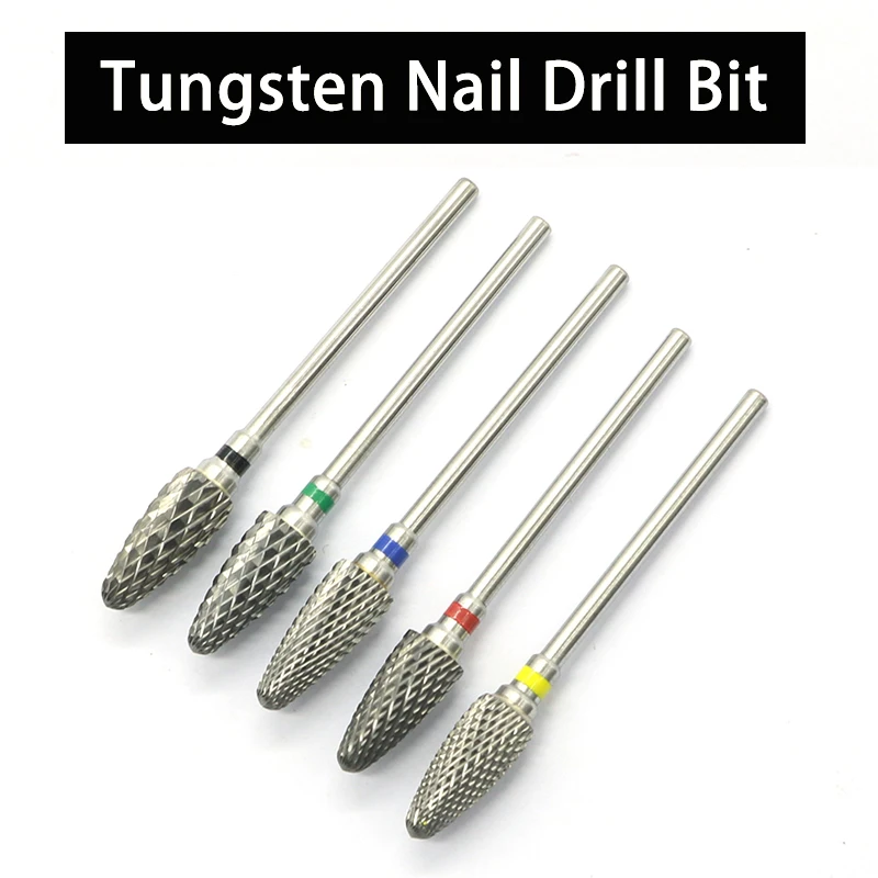 DDQ New Safety Carbide Nail Drill Bits With Cut Drills Carbide Milling Cutter For Manicure Remove Gel Nails Accessories Tool