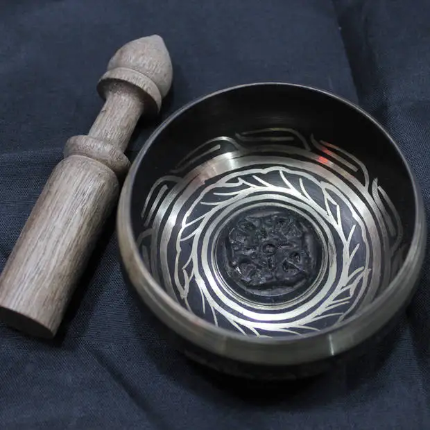 Super Healing Meditation Singing Bowl Tibet Brass Buddhist Crafts 5''