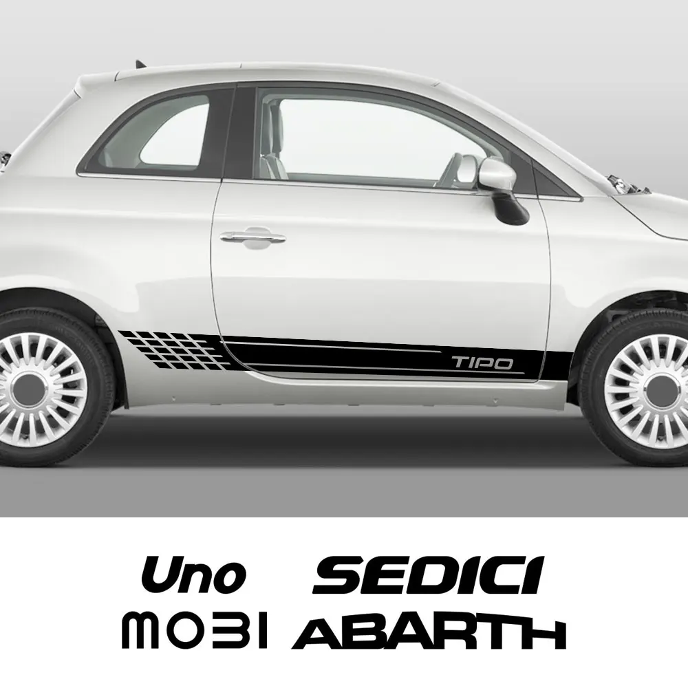 2PCS Car Logo Side Sticker for Fiat TIPO TORO 124 SPIDER ABARTH ALBEA CRONOS DOBLO DUCATO MOBI SEDICI STILO UNO Auto Accessories