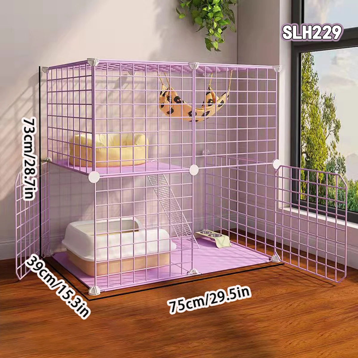 Cat cage Home Villa Cattery indoor large free space Cat House Small double deck cat house cat cat nest