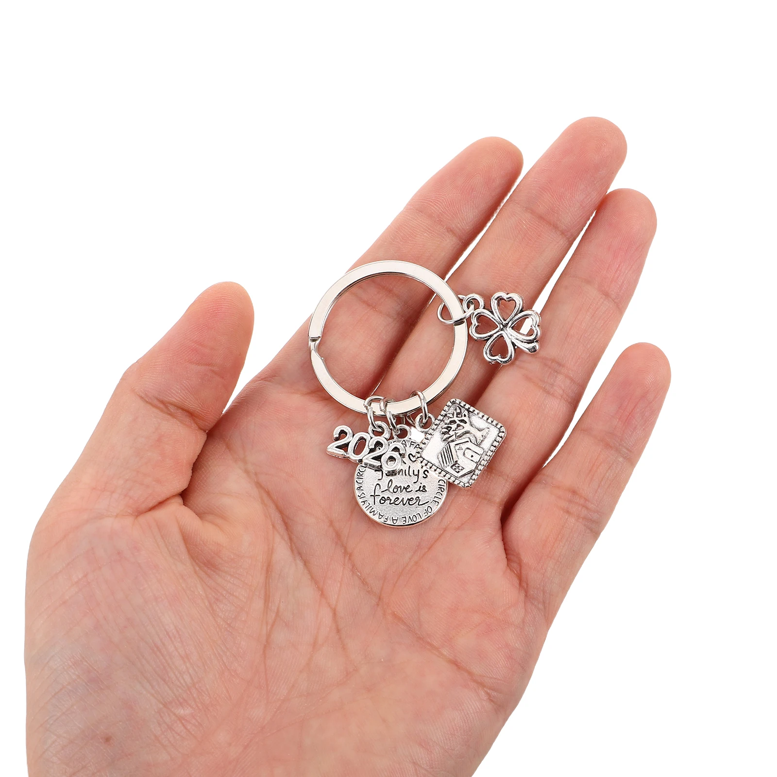 

Miniature Shaped Keychain 2026 Silver For New Home Housewarming Gift Keepsake Decorative Pendant Bag Charm Ornament