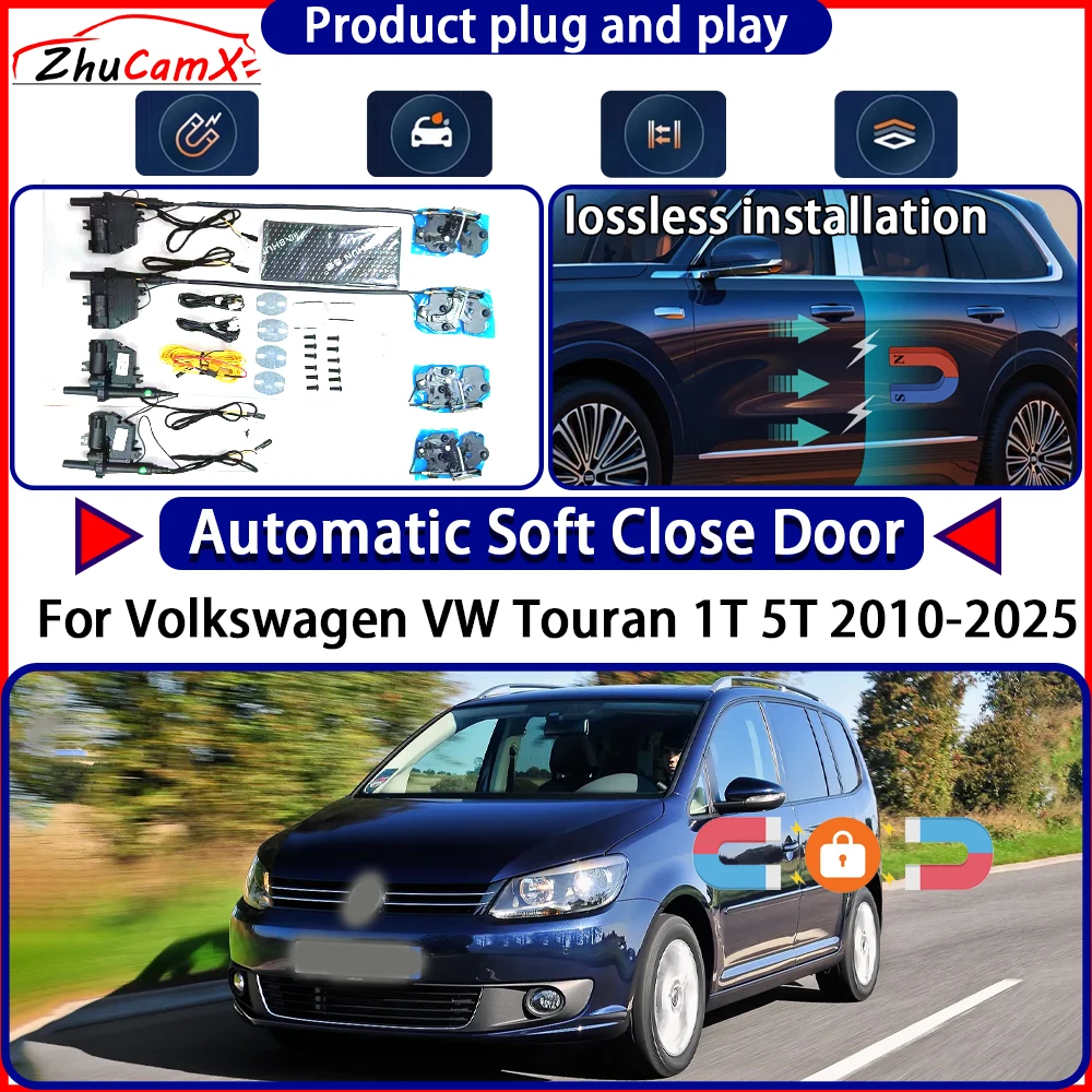 

Electric Door Lock Actuator for Volkswagen VW Touran 1T 5T 2010-2025 Soft Close Door Kit Power Latch System Auto Pull Door Easy