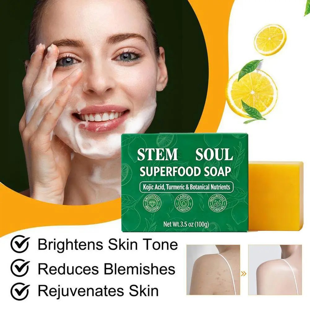 

Turmeric Hand Made Soap Face Cleansing Anti Acne Whitening Skin Lightening Face Remove Pimples Shower and Facial Soap