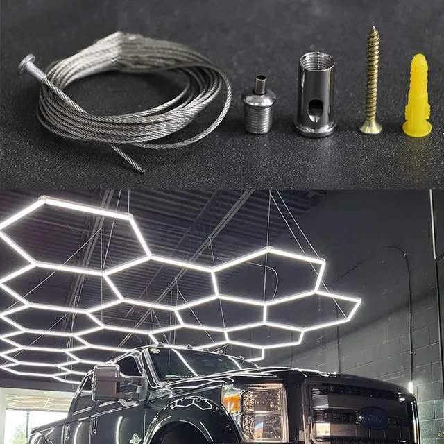 1.5M Adjustable Lamp Wire Rope Led Ceiling Lamp Stainless Steel Wires And Screws Wire Mounting Kit Hanging Lights Panel Hanging