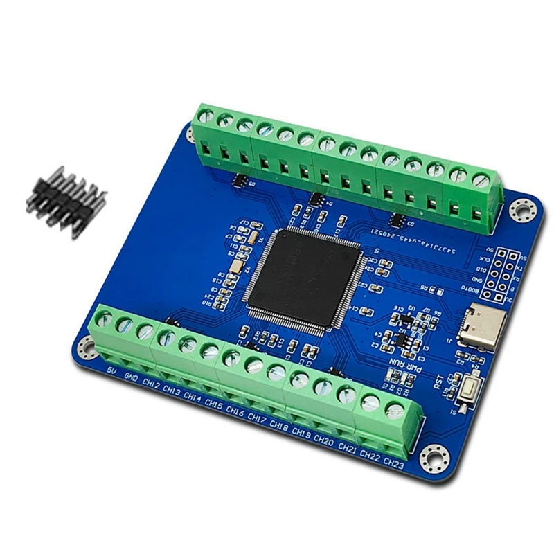 

Модуль выборки STM32F407ZET6 24-канальный 12-битный модуль выборки AD Модуль сбора данных интерфейс Type-C