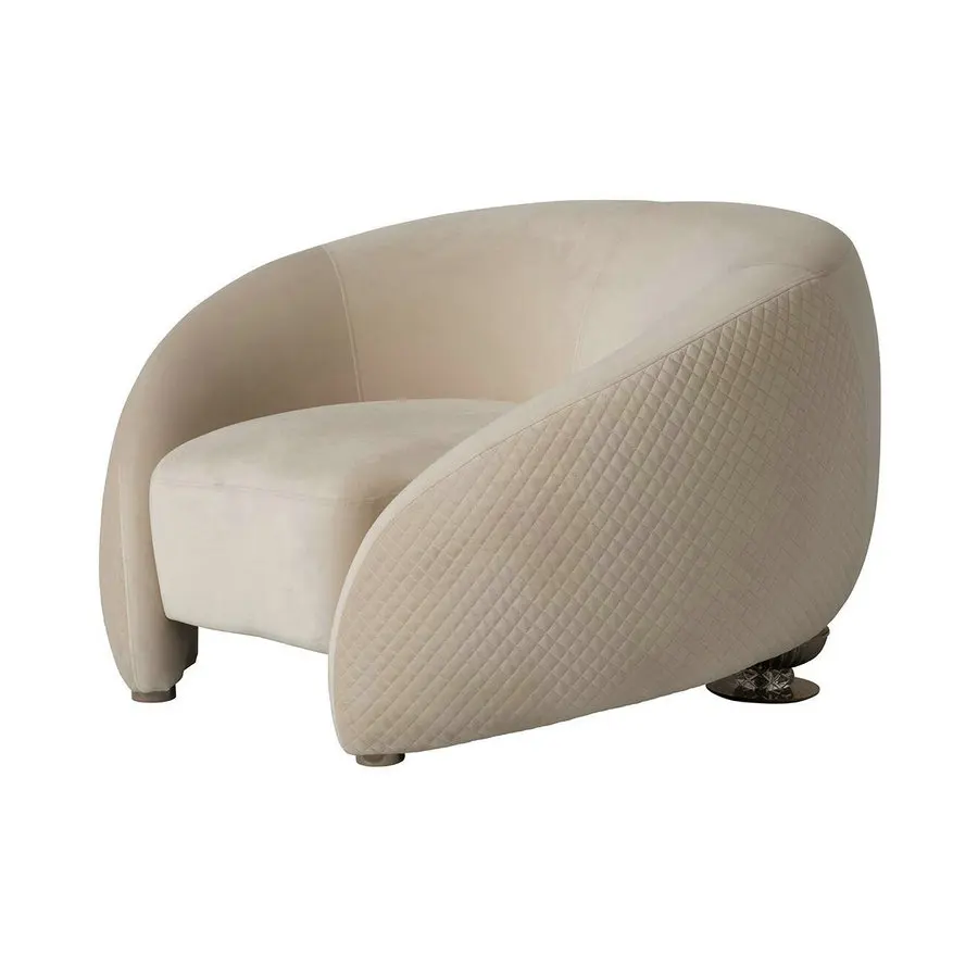 #Turkish Modern Luxury Upholstered Fabric Armchair Hotel Lobby Designer Accent Lounge Chair Single Sofa Chairs for Living Room