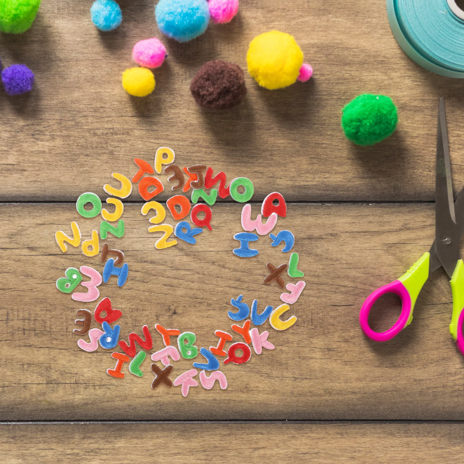 

2Sets Small Iron on Letters Embroidered Alphabet Patches Colorful Fabric Letter Appliques for Clothes Jackets Bags Hats