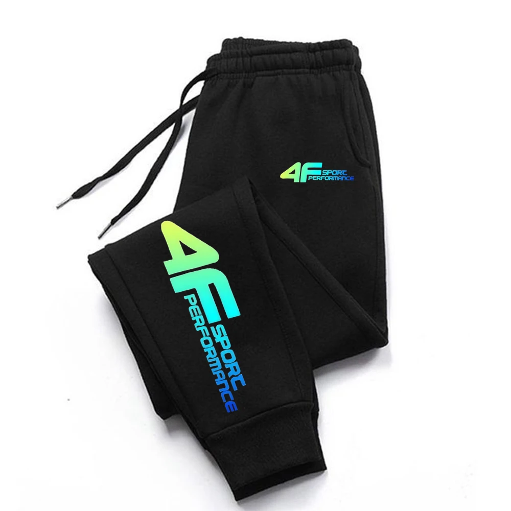 بنطال رياضي "4F Sport Performance" باللون الأبيض والأسود والرمادي الرمادي الداكن والأزرق الداكن. ملاءمة مريحة، وأسلوب شعبي لجميع المواسم. #3