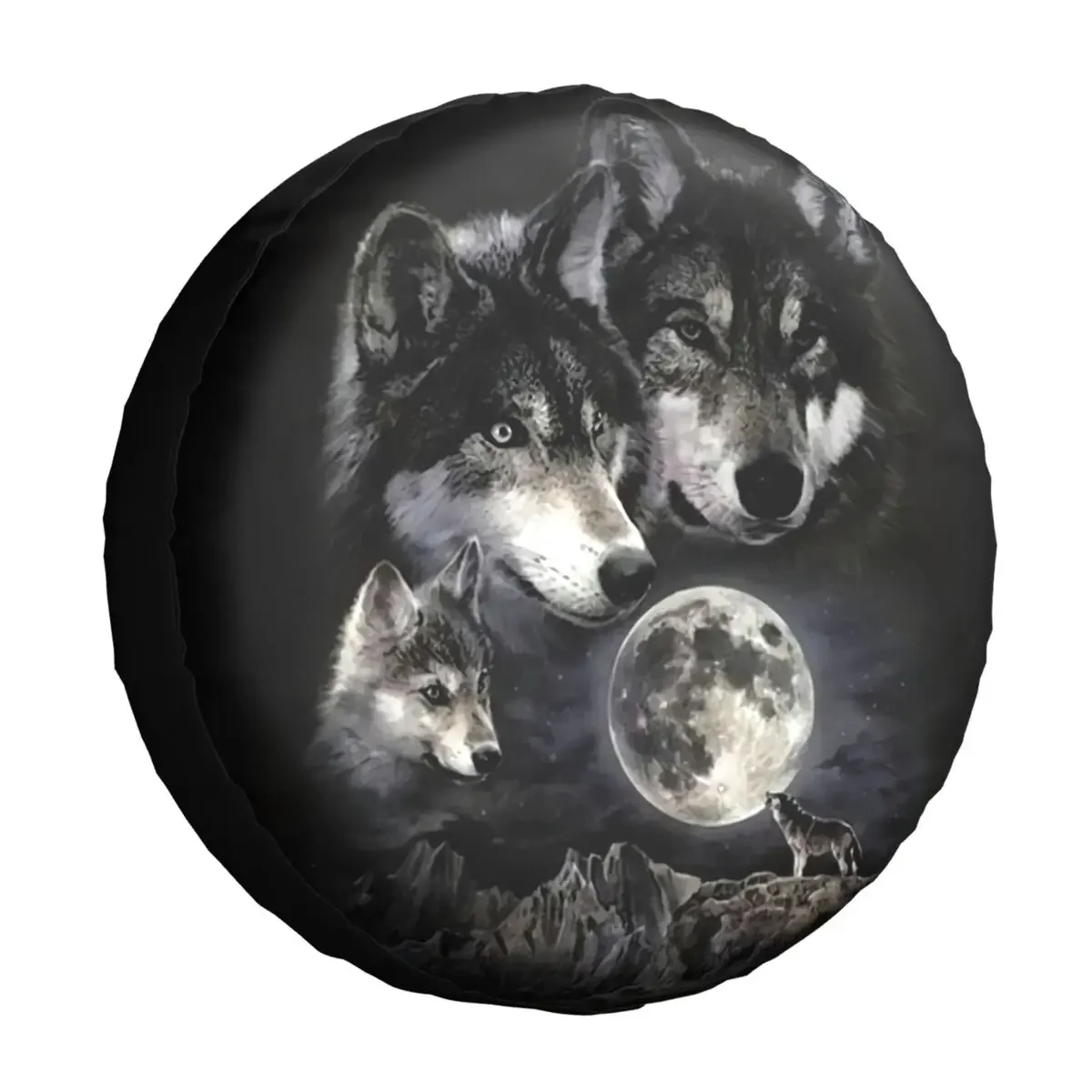Чехол для запасного колеса Wolf Pack Tattoo, универсальный, подходит для Jeep Pajero Toyota 4WD 4x4, защитные колеса автомобиля, аксессуары 14-17 дюймов