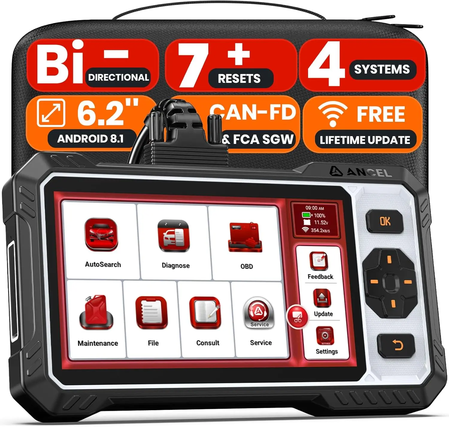 

Elite Bidirectional OBD2 Scanner with Active Tests, 7+ Resets, CAN FD, Free Updates for Car Diagnostics