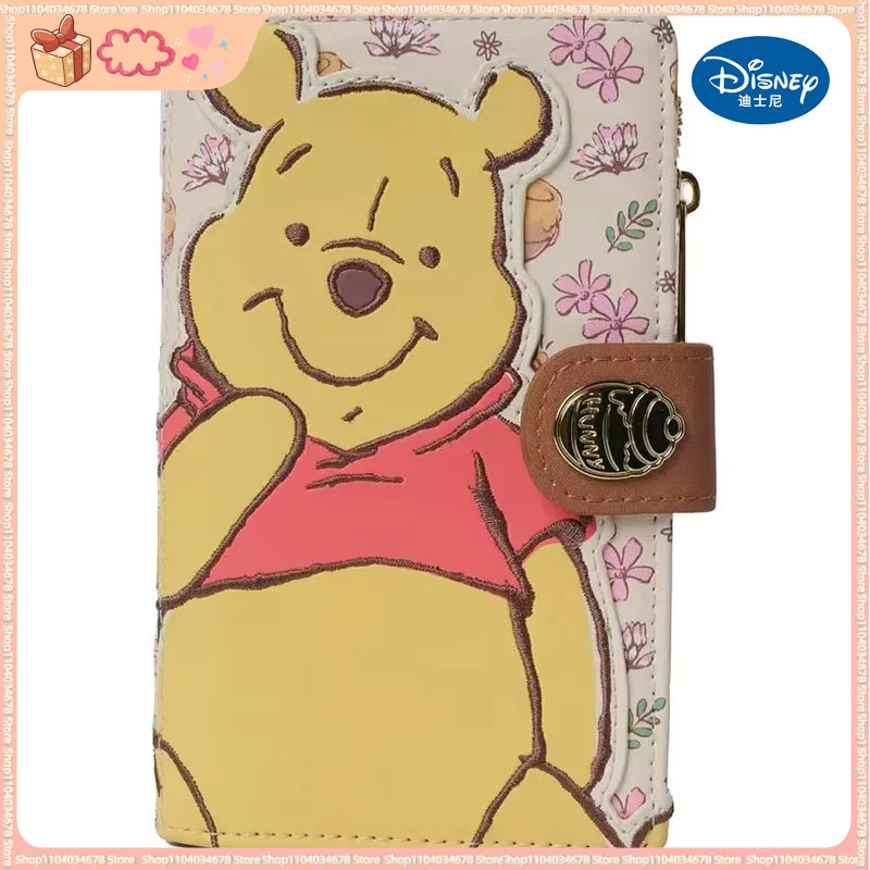 

Новый кошелек с медведем-Пухом для женщин, кожаный короткий кошелек унисекс с рисунком Винни-Пуха, милый маленький кошелек, сумка для банковских карт, подарок для девочек