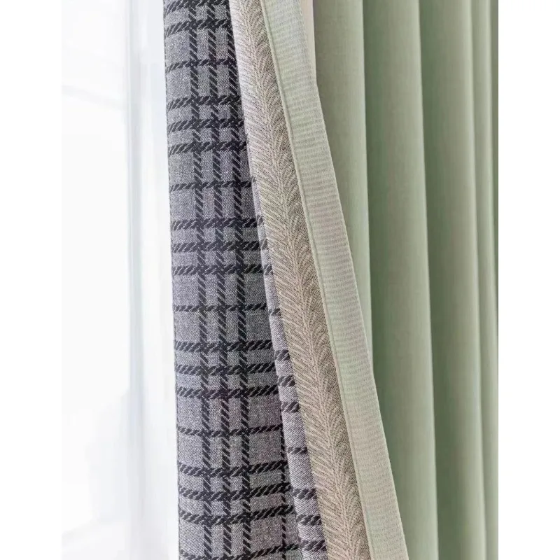 

Small fresh, curtains, baby velvet seamless splicing, curtain cloth