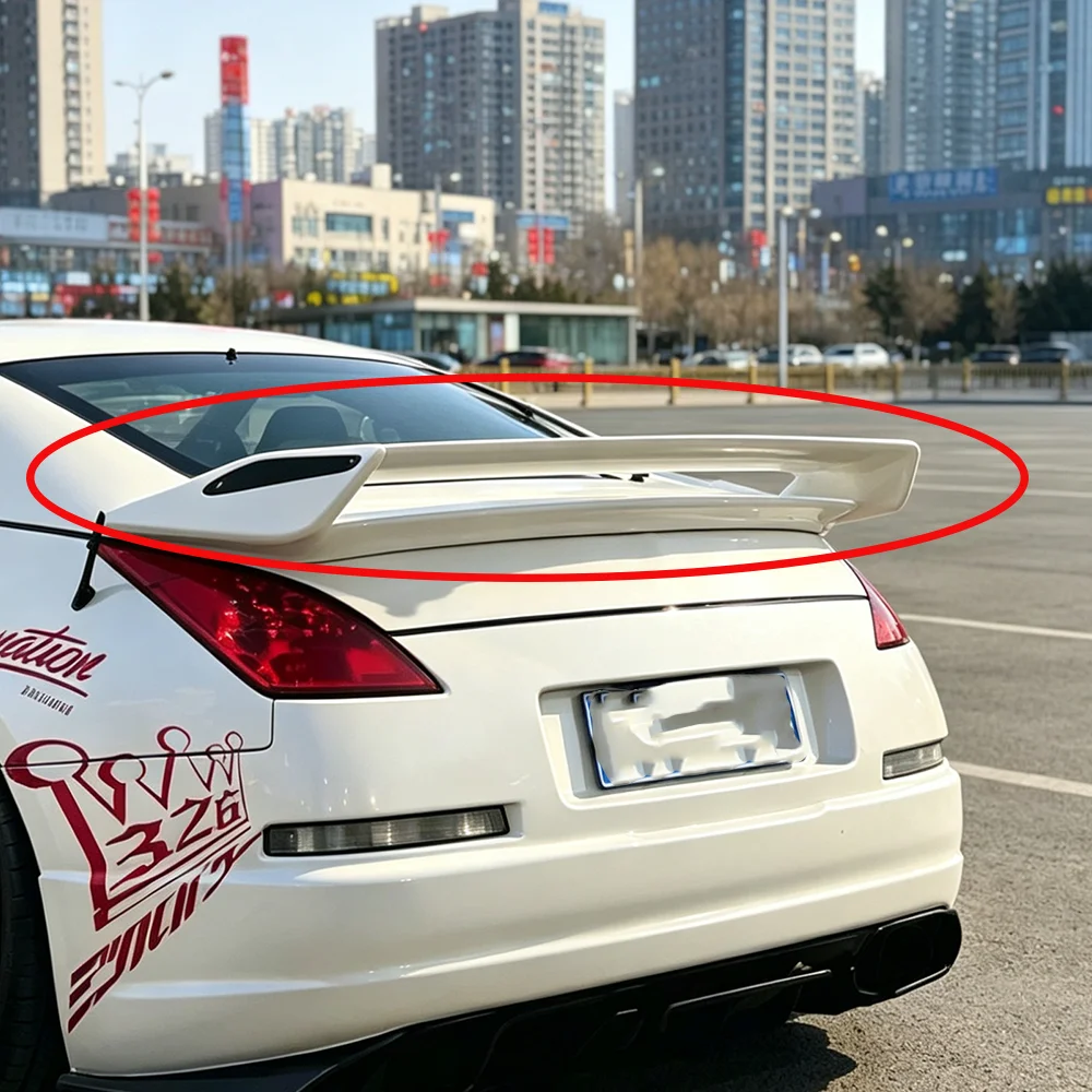 For High quality pure carbon fiber double-layer rear wing spoiler car decoration for Nissan 350Z Z33 model from 2002 to 2008 - view 2
