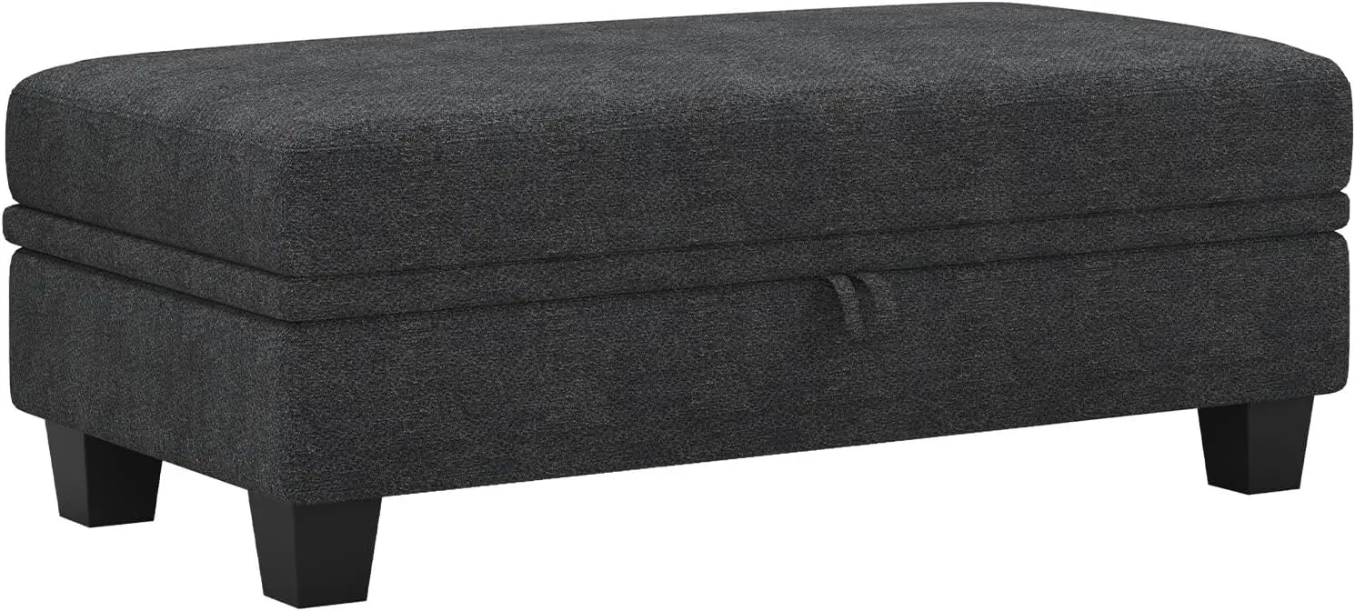 

45.9' Storage Ottoman Bench Oversized Ottoman for Footrest Upholstered Entryway Bench with Seating