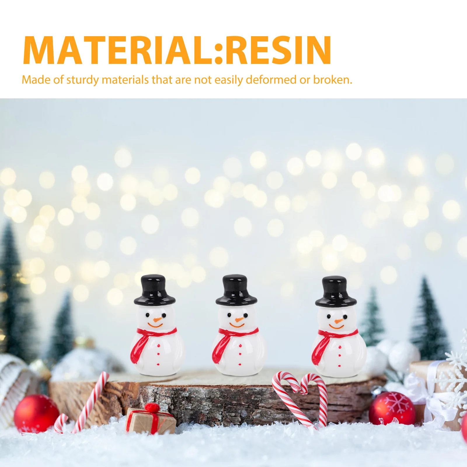 LABRIMP 30 قطعة ديكور رجل ثلج صغير عيد الميلاد داخلي تماثيل راتينج عيد الميلاد زخرفة مجموعة للبالغين عطلة الديكور الأحمر