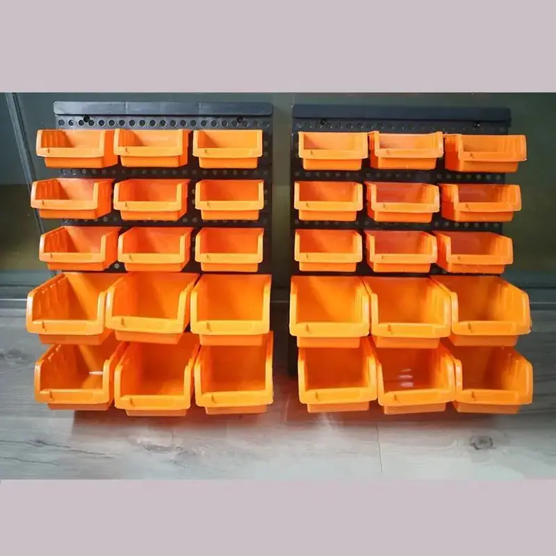 2pcs ABS Wall-Mounted Storage box Tool Parts Garage Unit Shelving Hardware screw Tool organize Box Components tool box