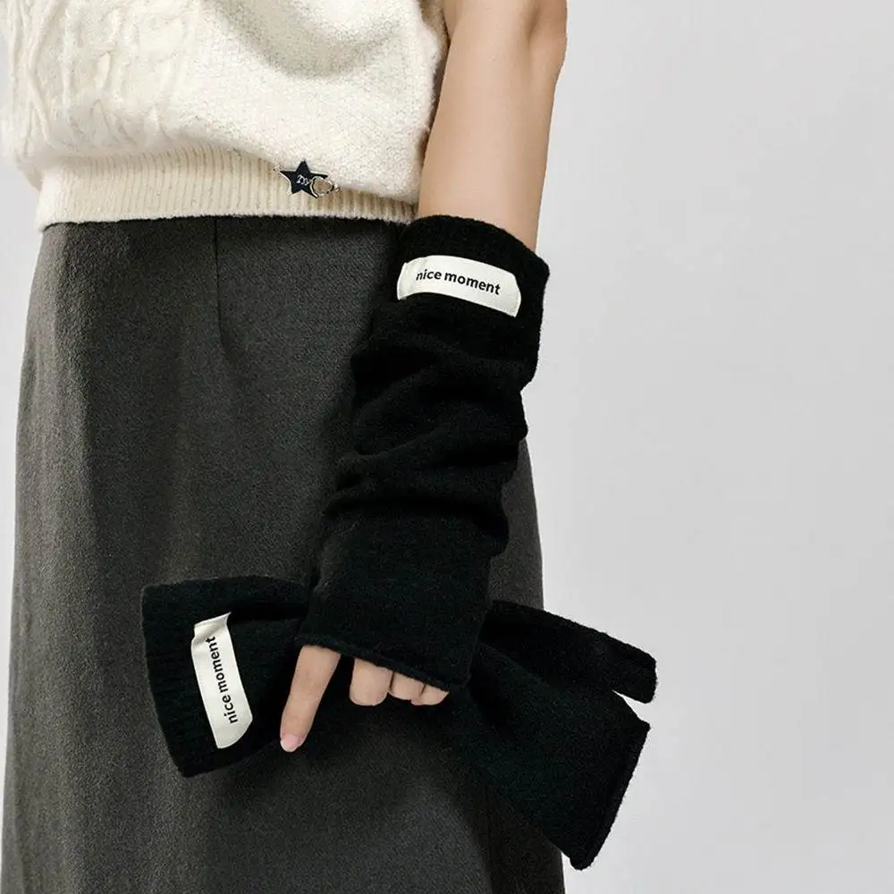 

Теплые вязаные перчатки для женщин, однотонные, новая модель, осенне-зимние, термо, для защиты пальцев...