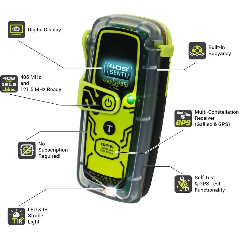 home. Buoyant Personal Locator Beacon with GPS for Hiking, Boating and All Outdoor Adventures (Model PLB 425)