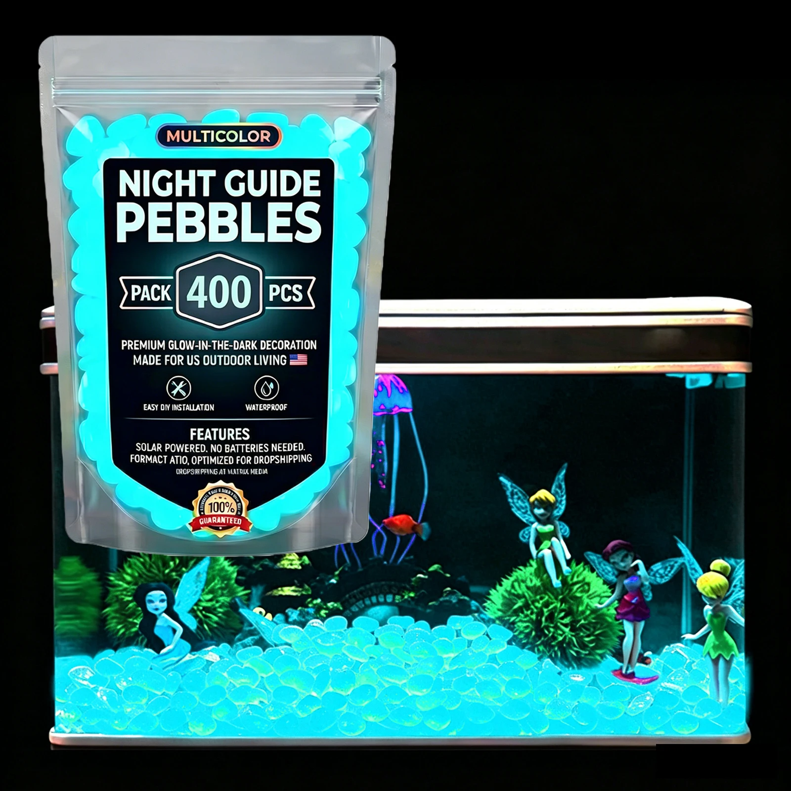 200/400pcs Glow in The Dark Ro - Aquarium Fish That Glow In The Dark review and price
