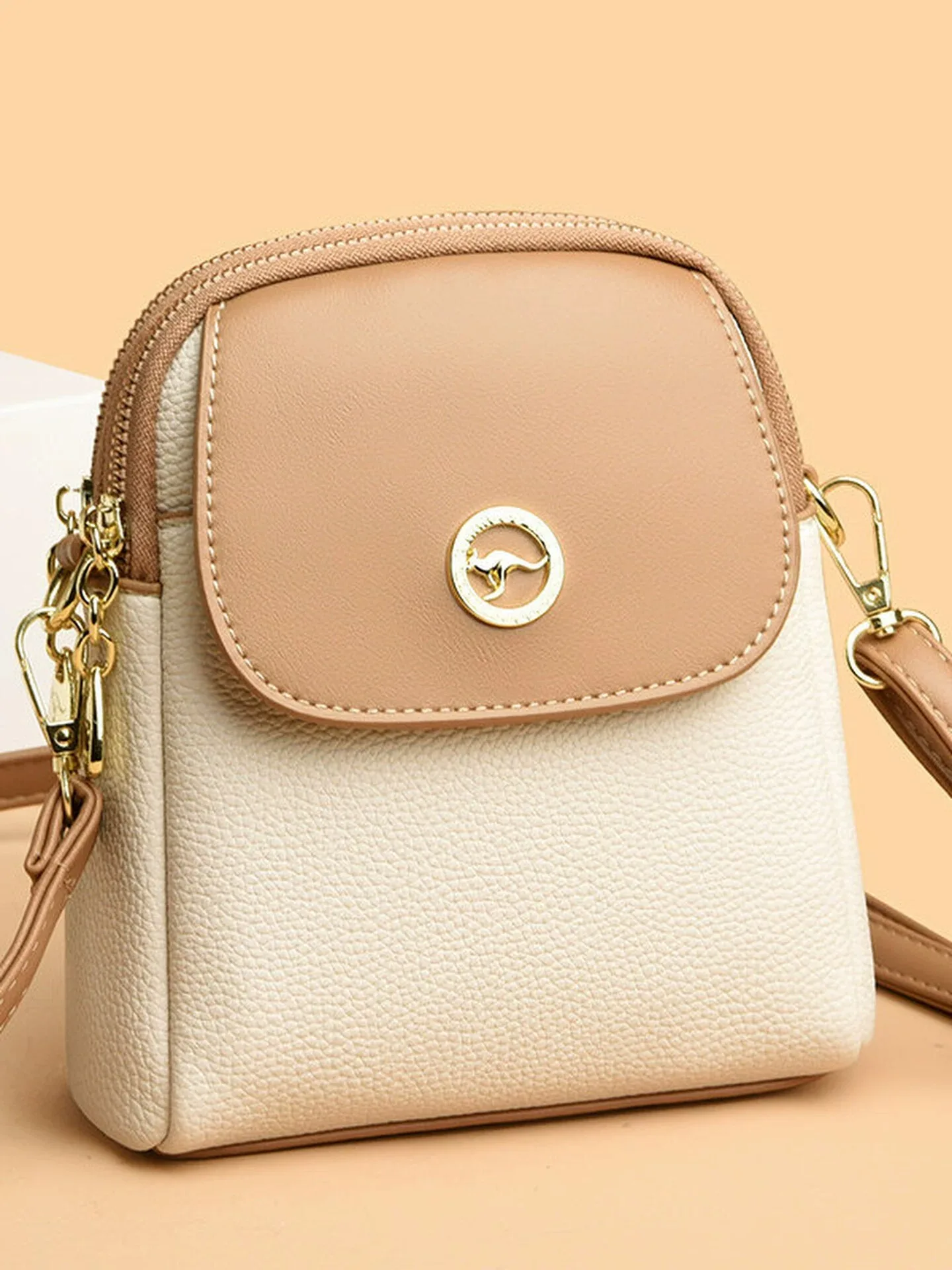 

Mobile phone bag for women 2026 new mini lightweight zero wallet fashionable leather shoulder crossbody bag