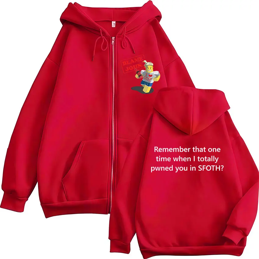 مضحك اللوم جون ميمي قلنسوة بسحاب Shedletsky Forsaken موضة الخريف/الشتاء البلوز الرجال النساء معاطف المتضخم عادية هودي #3