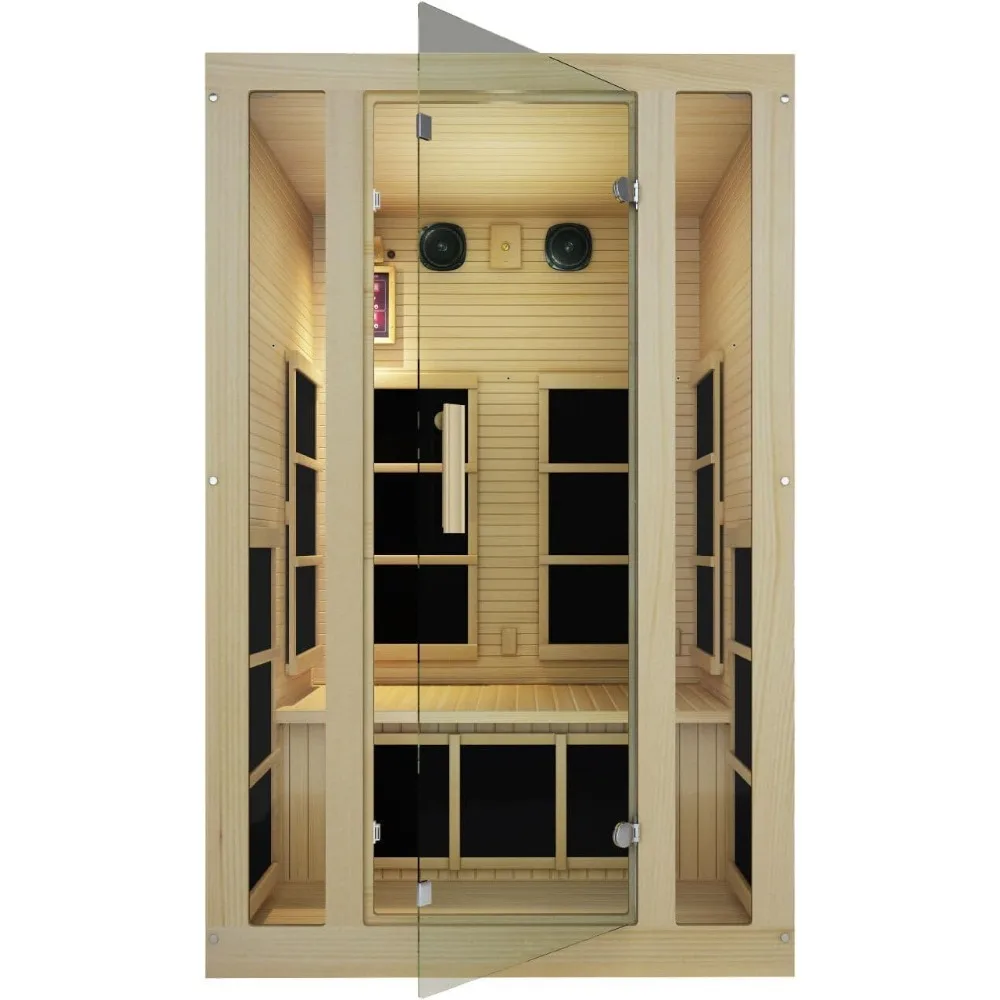 2 Person Canadian Hemlock Low EMF Far Infrared Sauna