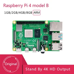 Original Raspberry Pi 4 Model B 4B RAM 1GB 2GB 4GB 8GB Kit G Core 1.5Ghz 4K Micro HDMI-compatible Pi4B 3 faster than Pi 3B+