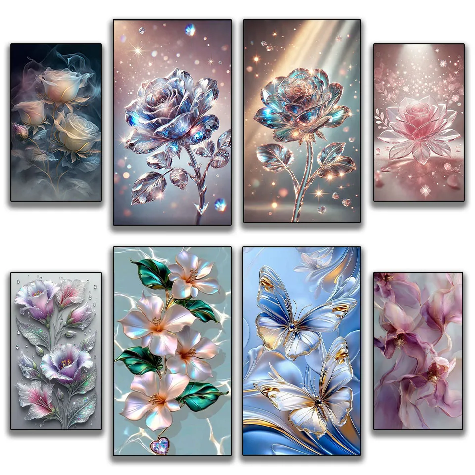DIY Diamond Painting 2026 Novel 5D Square Round Rhinestones Mosaic cross-stitch Large flower Embroidery Cross Stitch Home Decor