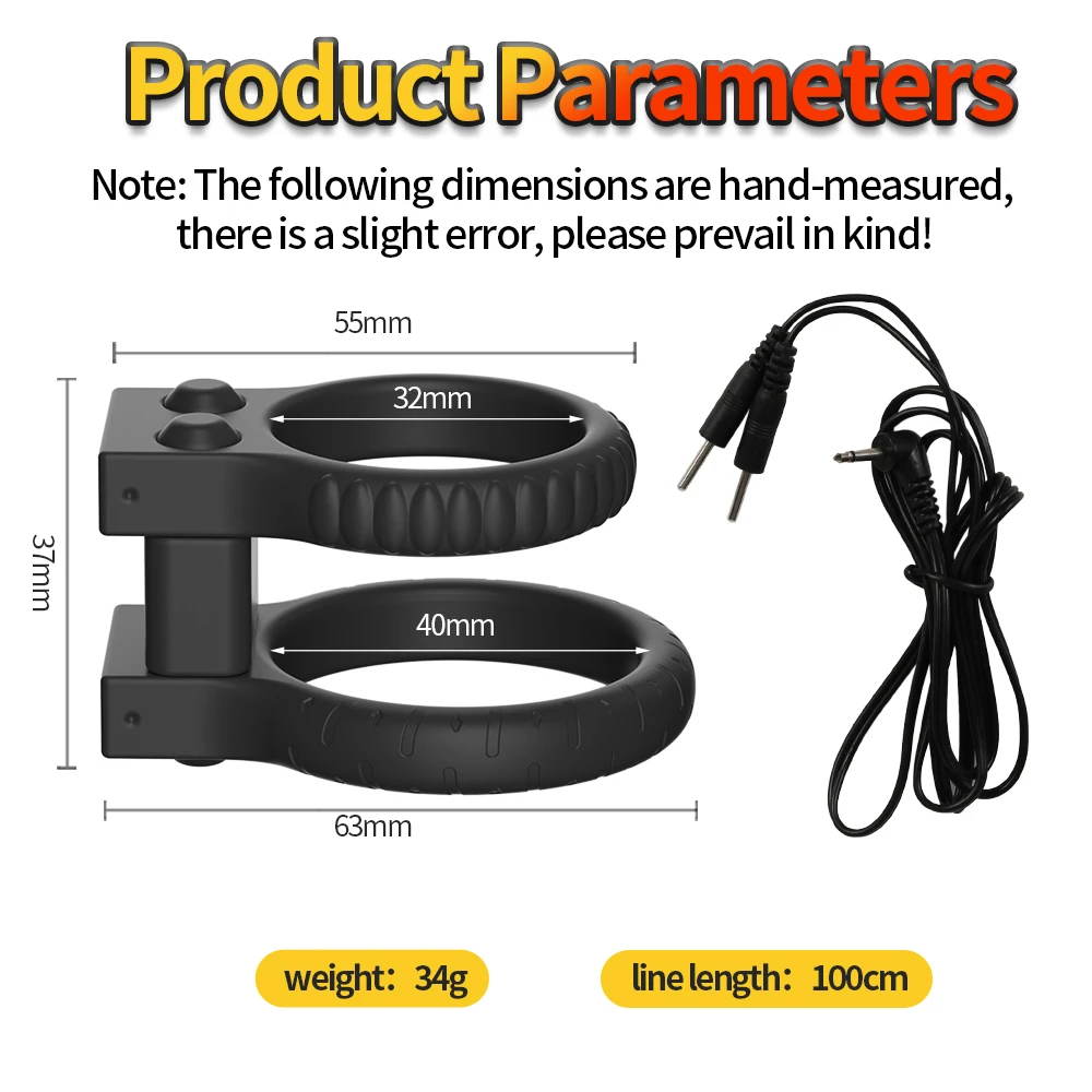 Sex Toys Electric Shock Male Penis Lock Cock Ring Erection Delay Ejaculation Electro Shock Penis Ring Reusable Ball Stretcher