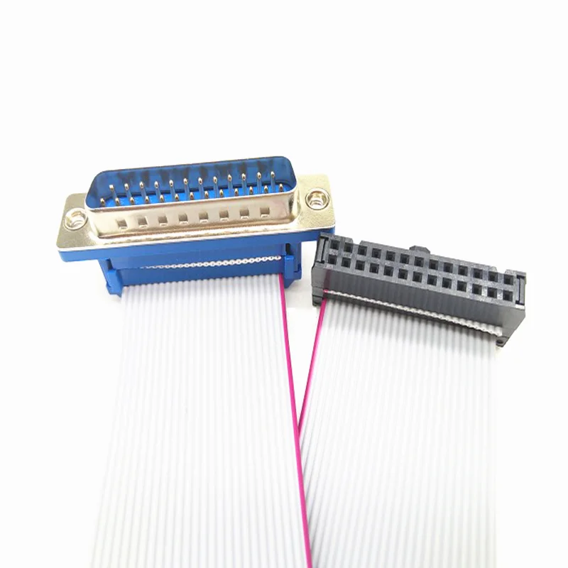 1pcs FC10 Flat Wire to D-SUB DB9/15/25/37 Male Female Cable RS232 COM Port 30cm Connecting Line for Industrial Communication