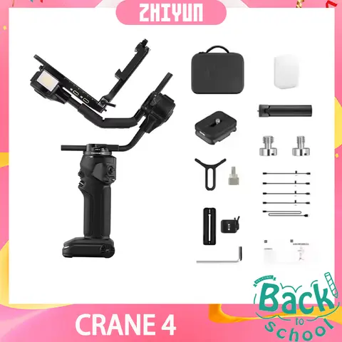 ZHIYUN CRANE 4 Camera Gimbal Bluetooth Control Compatibile with DSLR and Cinema Cameras for Film Vlog Shooting