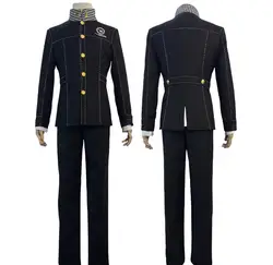 Anime Mens Yu Narukami Outfit Cosplay Costume School Uniform Coat Shirt Pants Halloween Christmas Outfit Suit