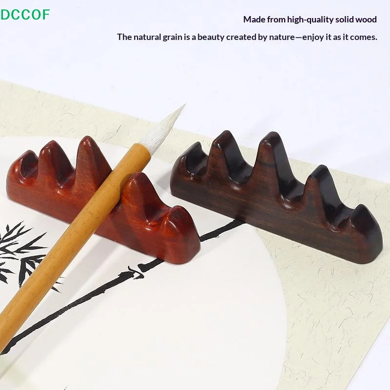 [COF]1PCS Wooden Calligraphy Painting Brush Holder Rack Practical Penholder Home Office Study Painting Writing Supplies[COF]