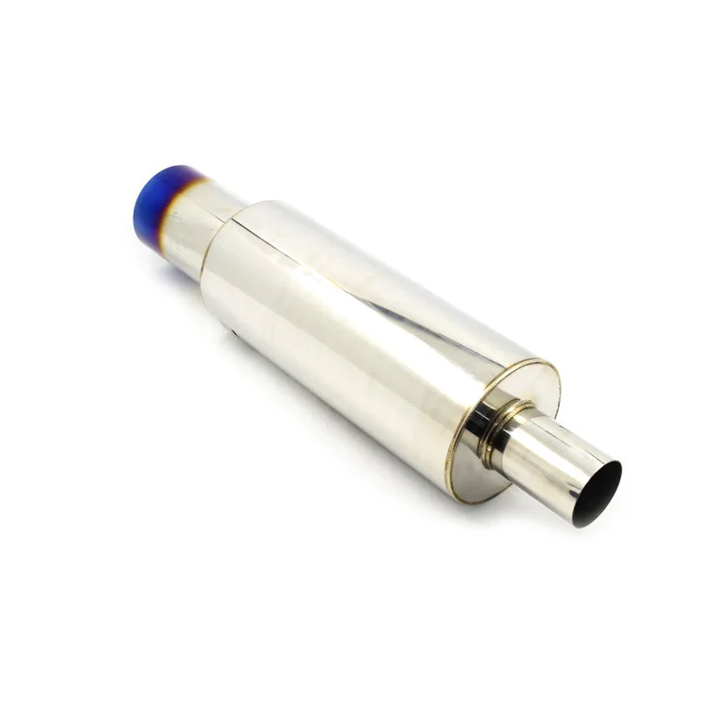 Adequado para carro personalizado tamanho universal tambor reto modificado tubo de escape carro esportivo tambor de som aço inoxidável traseiro straig