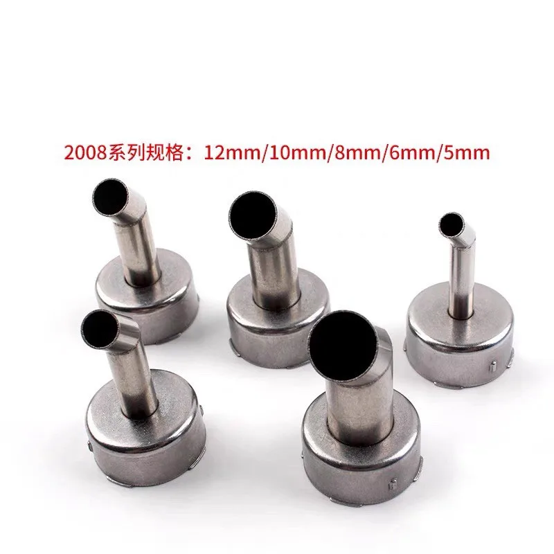 Hot Air Rework Station Nozzle 4mm 5mm 6mm 8mm 10mm 12mm Angled/Slanted Tip For Quick 2008/850/861X/861DW 868D Curved/Bent Nozzle view 2
