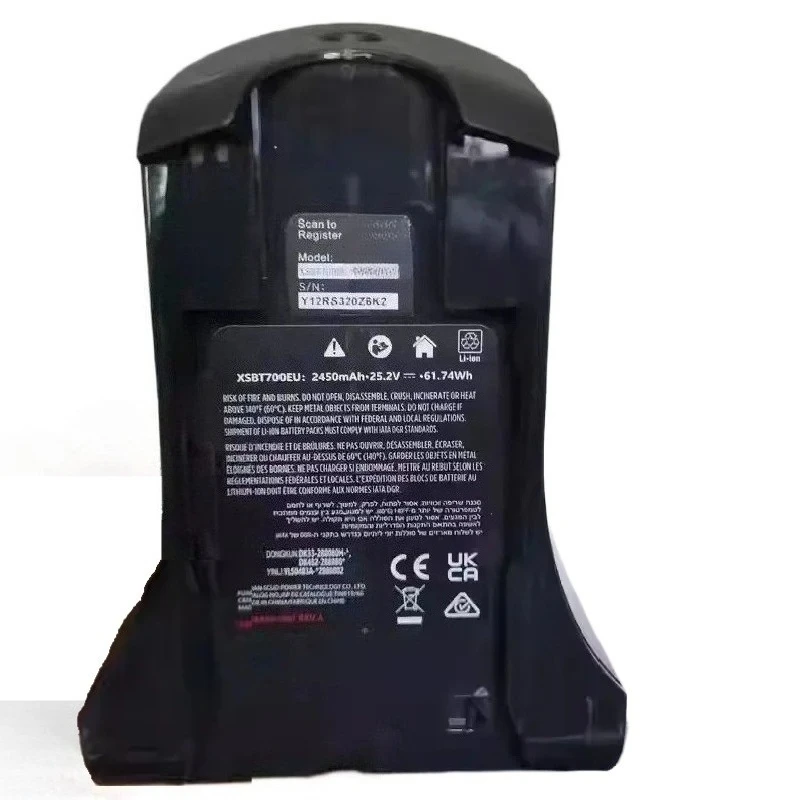 New XSBT700EU 25.2V 61.74Wh 2450mAh for Shark LZ201 LZ202UKTDB LZ251 LZ251UK LZ252UK LZ462H LZ482H LZ483H Vacuum Cleaner Battery