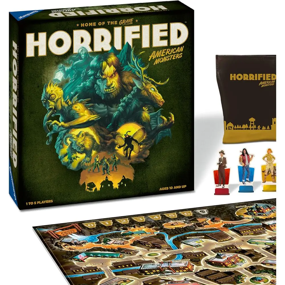 

Ravensburger Horriied Games - American Monsters - Strategy Board Game - Critical Thinking & Teamwork - Cooperative Gameplay - Un