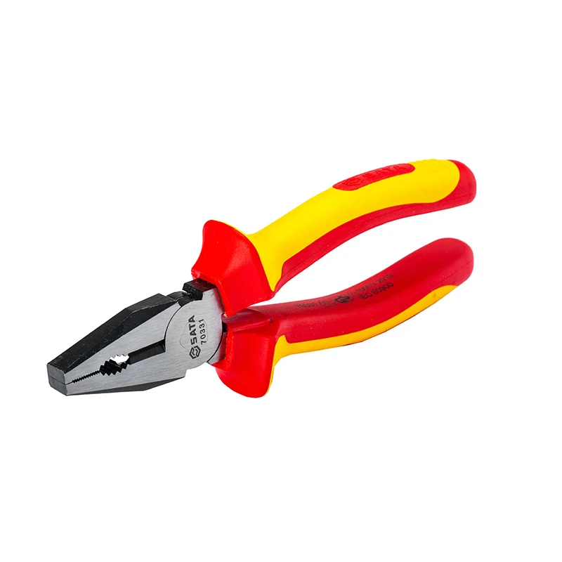 SATA 70332 VDE Insulated And Pressure Resistant Steel Wire Pliers 7 Inch High Quality Materials Exquisite Workmanship