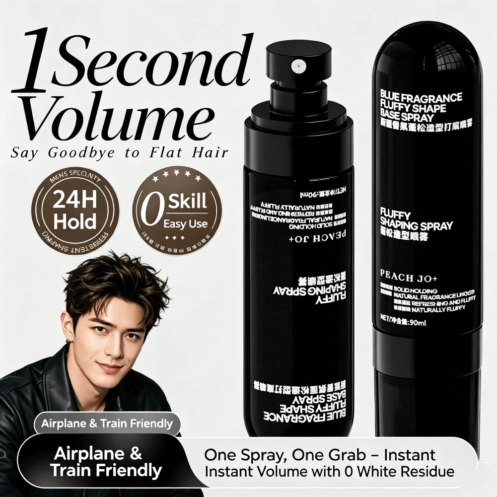 Sea Salt Volumizing Hair Spray 90ml Peach Fragrance Long Lasting Hold and Fluffy Spray No Stiffness Men Hair Styling Spray