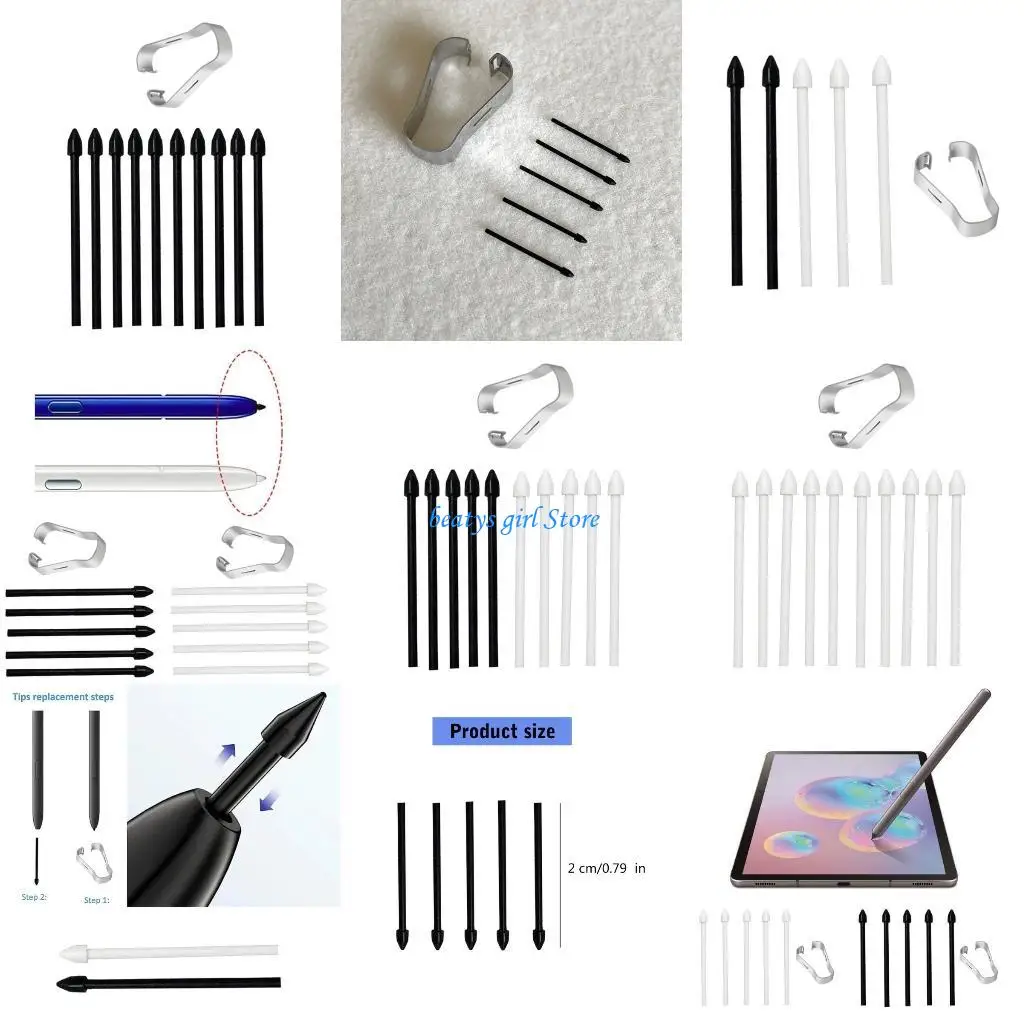 

C7AB Nib Pen Tip Set For Tab S8+ Pen Nibs Replacement Easy Installs Smooth Writing