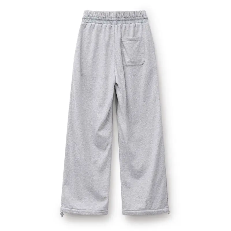Maden المرأة رمادي Sweatpants مرونة الخصر مستقيم الساق البضائع السراويل المظلة السراويل الرباط في الهواء الطلق السراويل فضفاضة غير رسمية