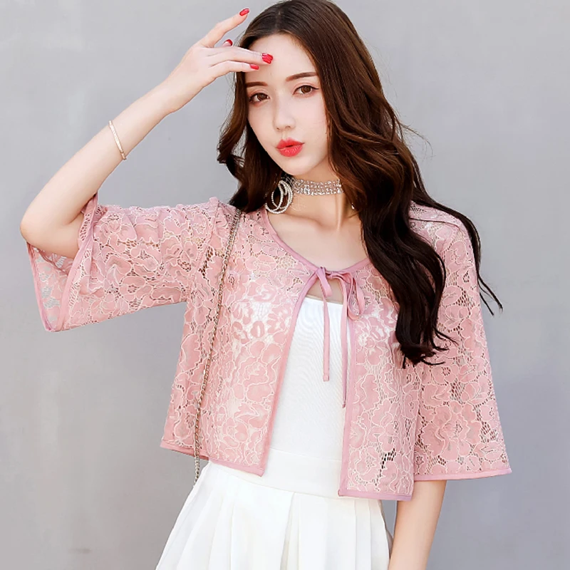 White Black Pink Lace Bolero Wedding Cape Shrugs For Women Bolero Femme Bridal Jacket Elegant Party Cape Dress Top Shawls Wraps
