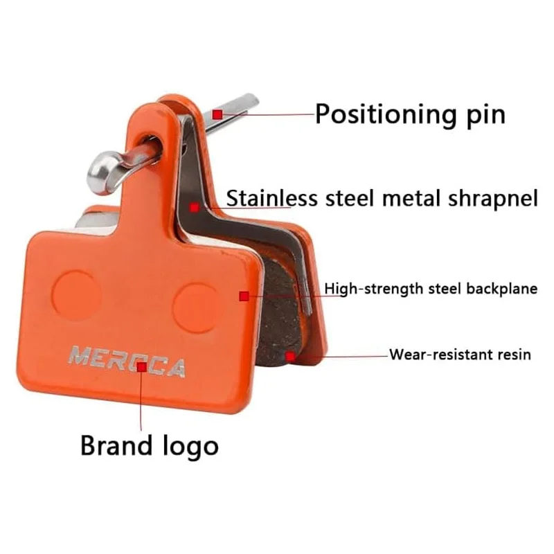 MEROCA Bicycle Resin Brake Pads Wear-resistant braking strong MTB Generation Drive M315 446 xt BB5 and other universal rim disc