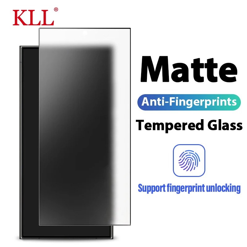 

Fingerprint Unlocking Matte Frosted Tempered Glass For Samsung Galaxy S24 Ultra Screen Protector Glass Galaxy S24 Plus Film