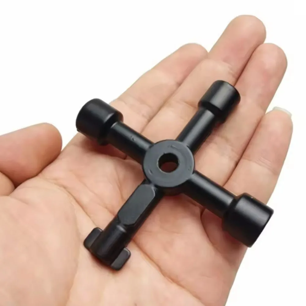 4 In 1 Multifunction Electrician Plumber Utility Cross Switch Wrench Universal Square Triangle Key for Gas Train Bleed Radiator