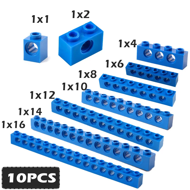 

10PCS Beam Holes Technology Building Blocks Parts 2730/3894/3700/6541/3895 Perforated Assembly DIY Toys MOC Bricks Accessories
